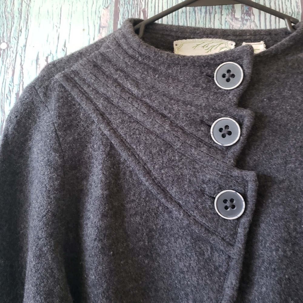 Anthropologie Wool Crop Bolero Shrug Cardigan by Sparrow - Picture 5 of 9